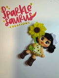 Clay Sunflower Girl