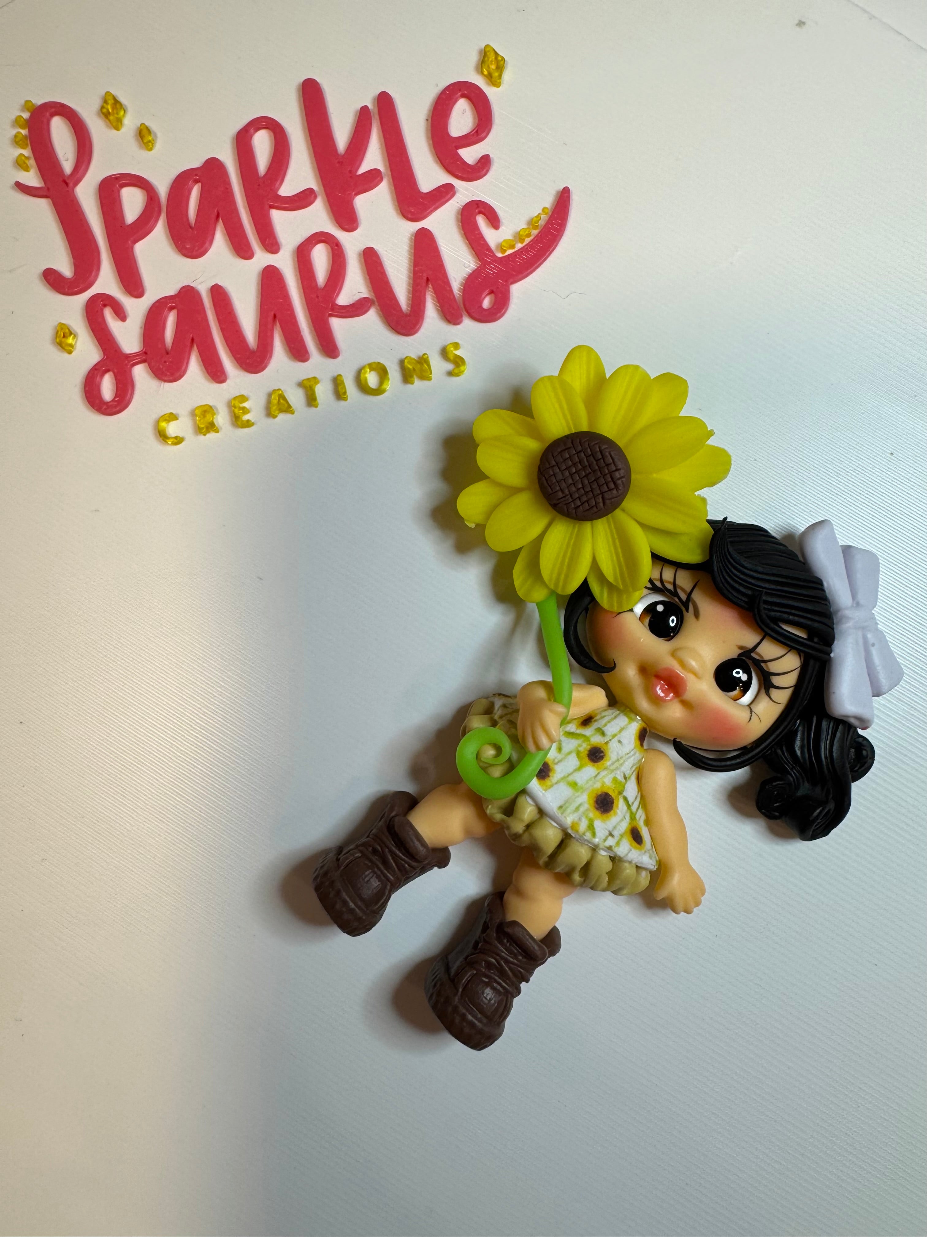 Clay Sunflower Girl