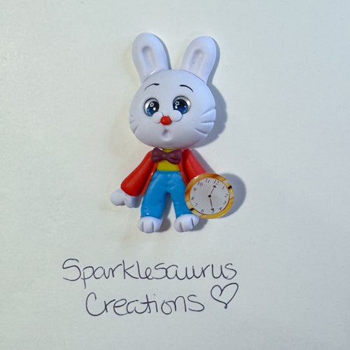 Clay White Rabbit – Sparklesaurus Creations