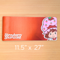Strawberry Girl Red Desk Mat