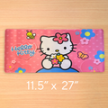 Kitty Flowers Desk Mat