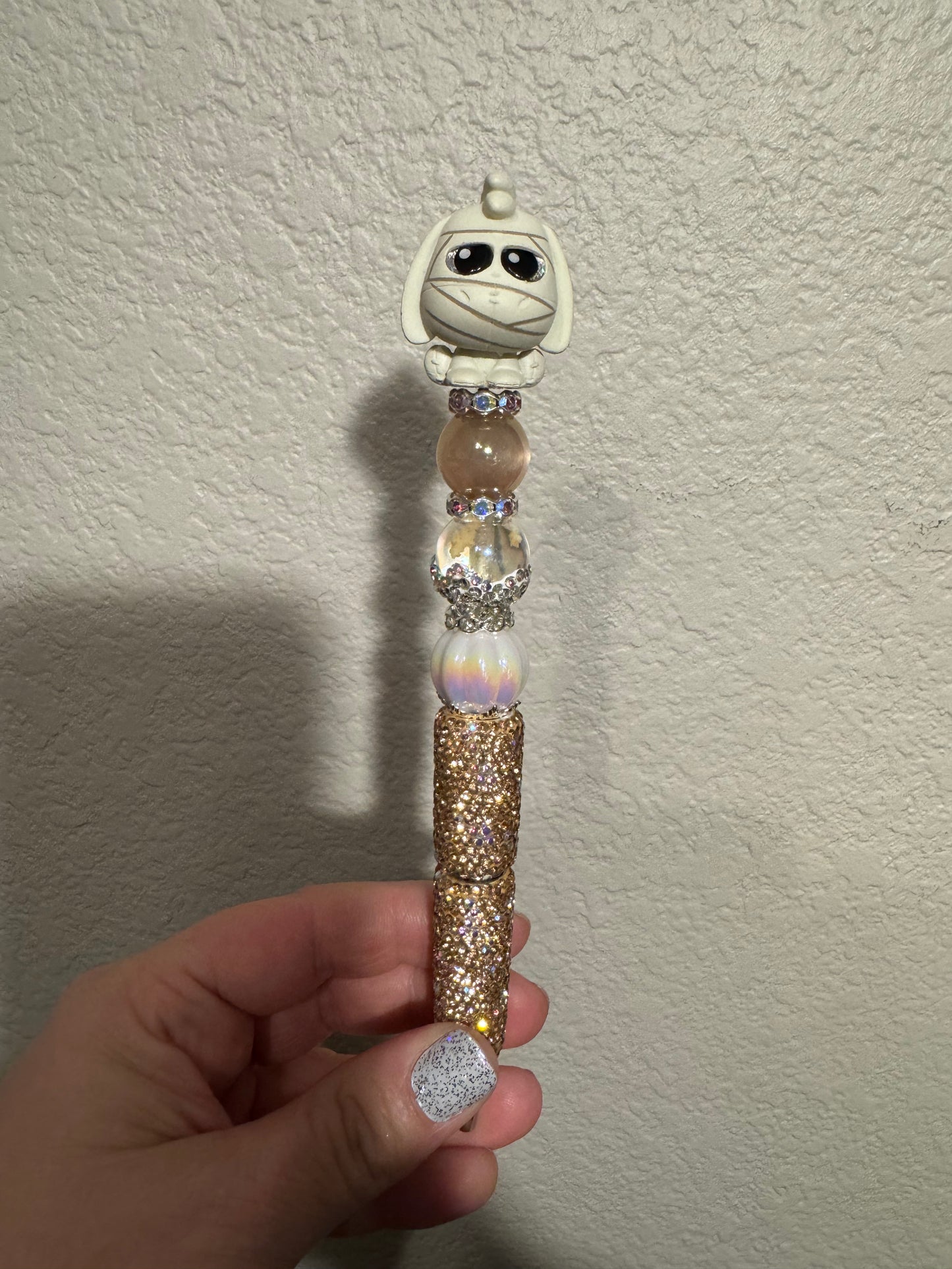Rhinestone Beaded Character Pen