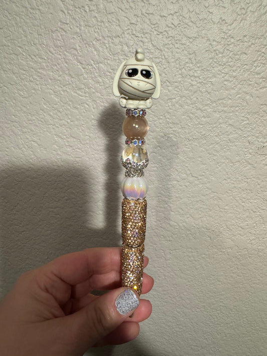Rhinestone Beaded Character Pen